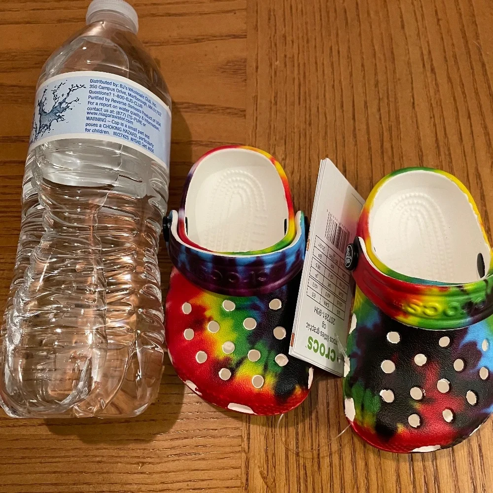 NWT C2C3 Crocs INFANT Littles Tie Dye Graphic Clog Multicolor